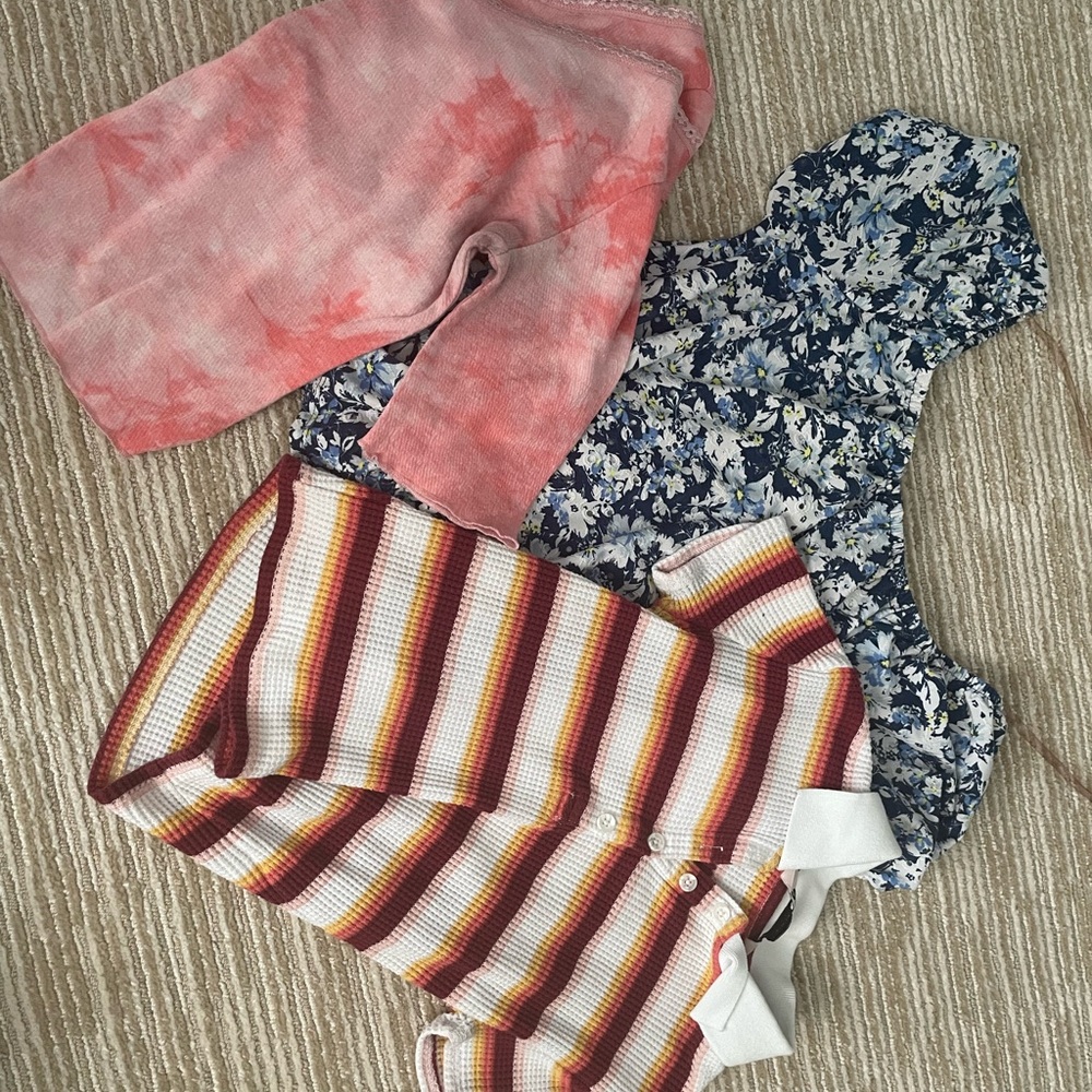 Trendy Mixed Pattern Tops